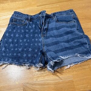 Old Navy Blue Star and Stripe Jean Shorts